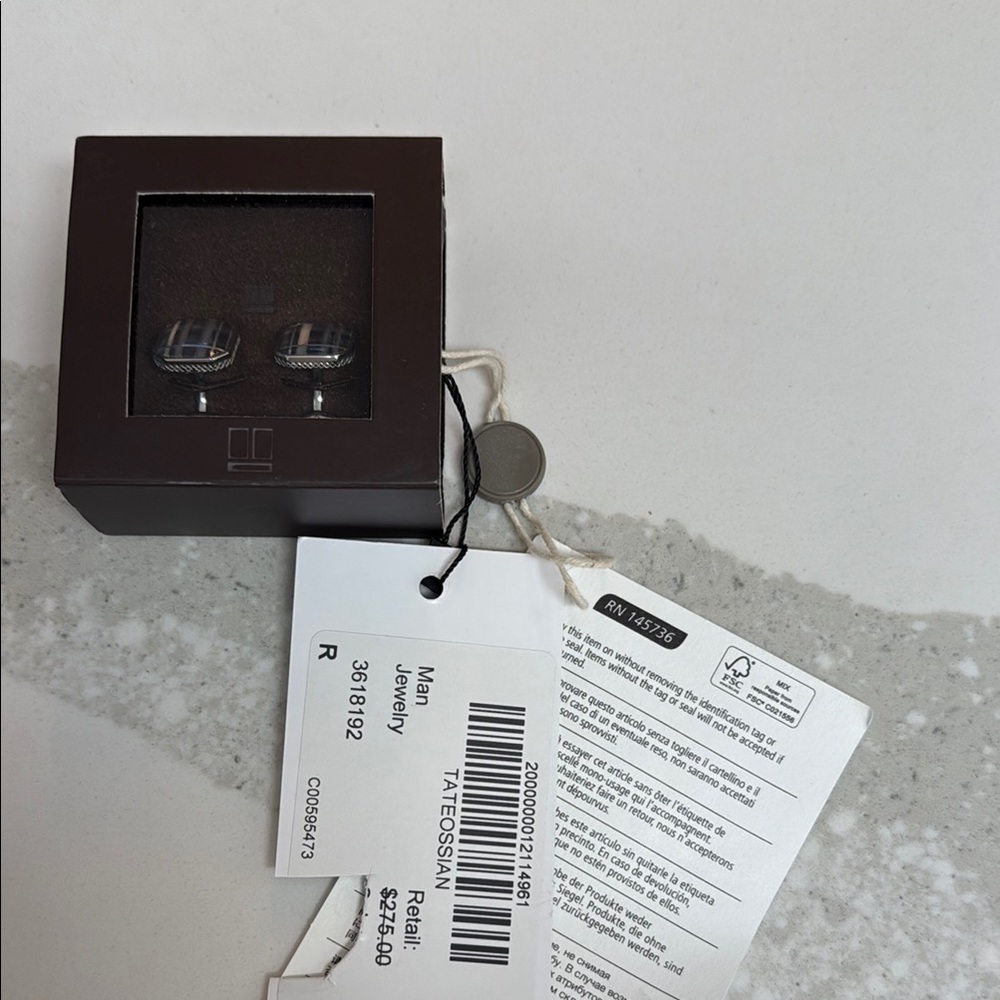 Tateossian Silver Cufflinks